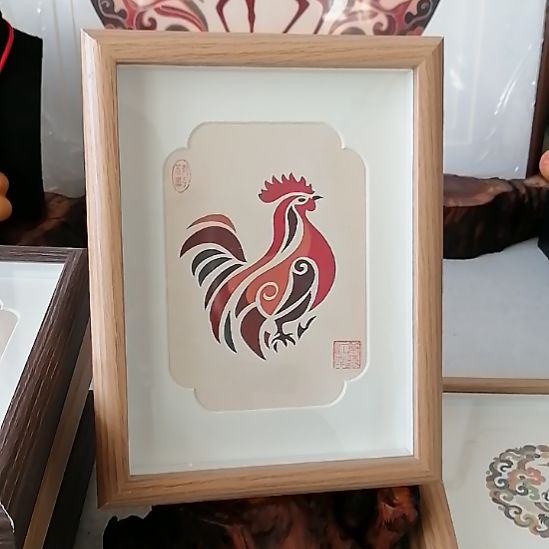 有机玻璃原木色边框摆台