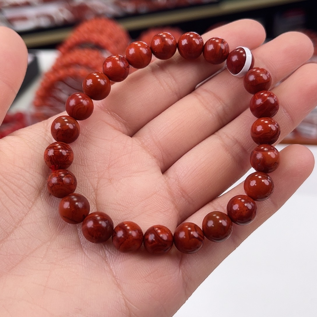 南红玛瑙川料单圈8未镶嵌