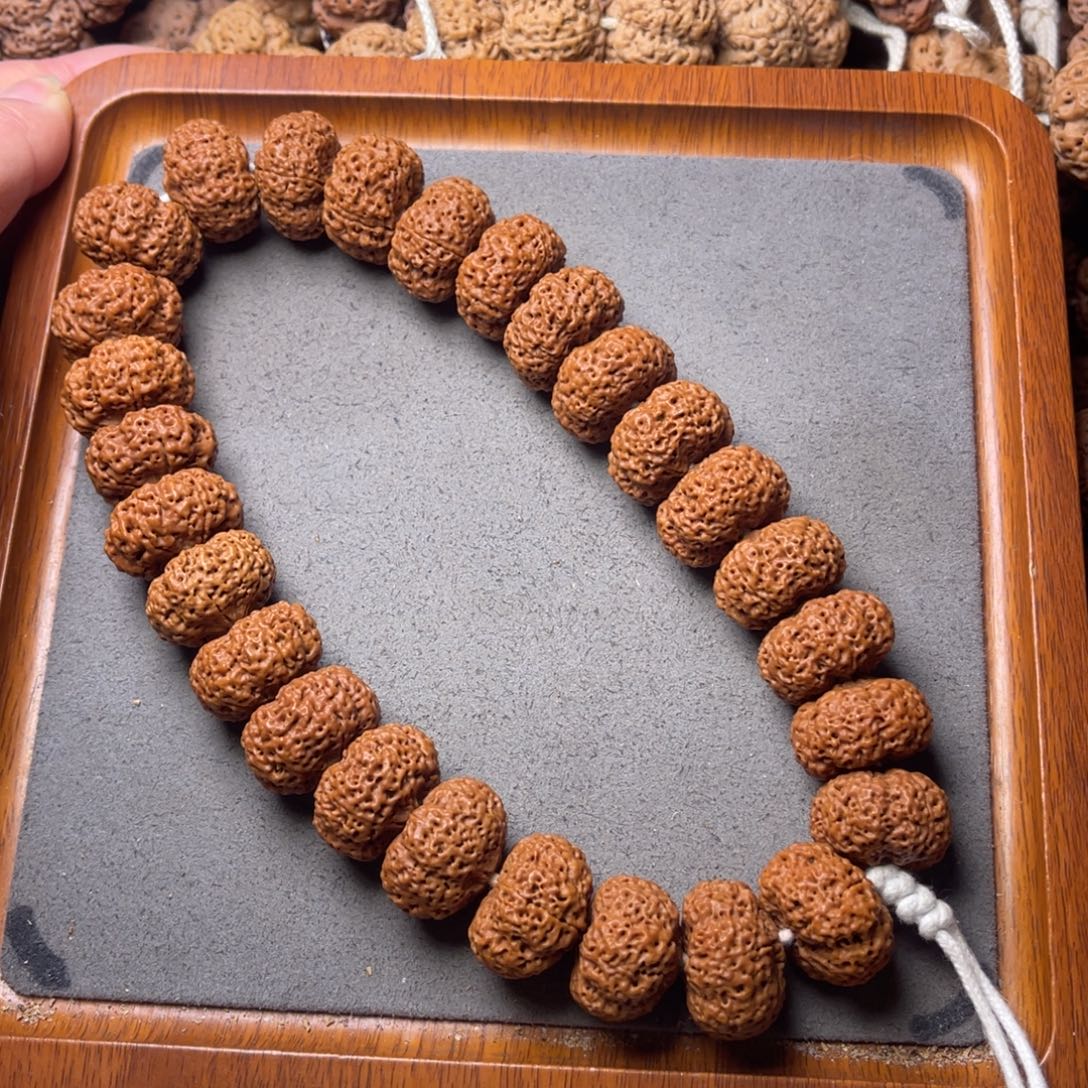 心***来菩提籽类3号金刚菩提夹板菠萝蜜手持22尺寸27颗