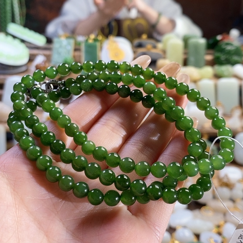 【闪购商品】和田玉项链6mm未镶嵌