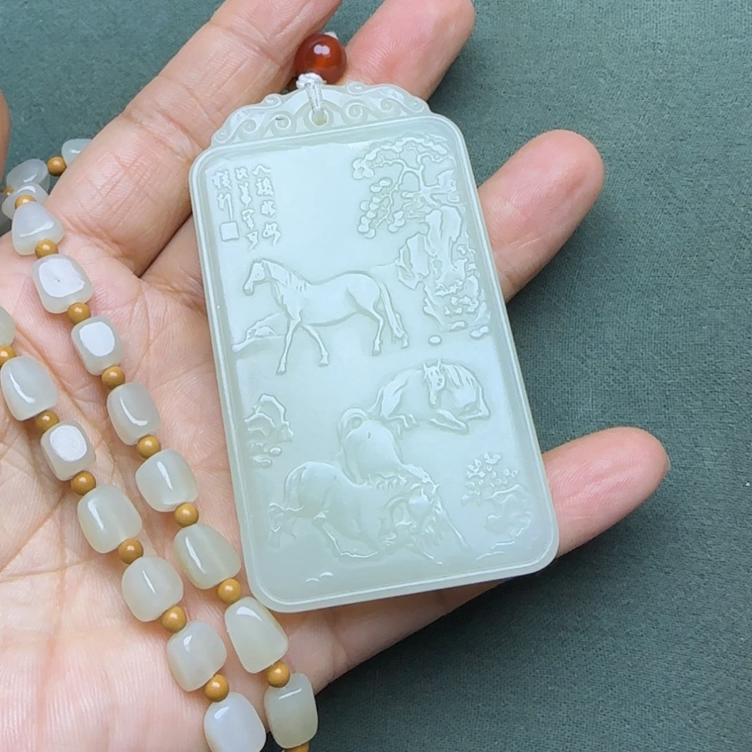 和田玉把件未镶嵌静****会