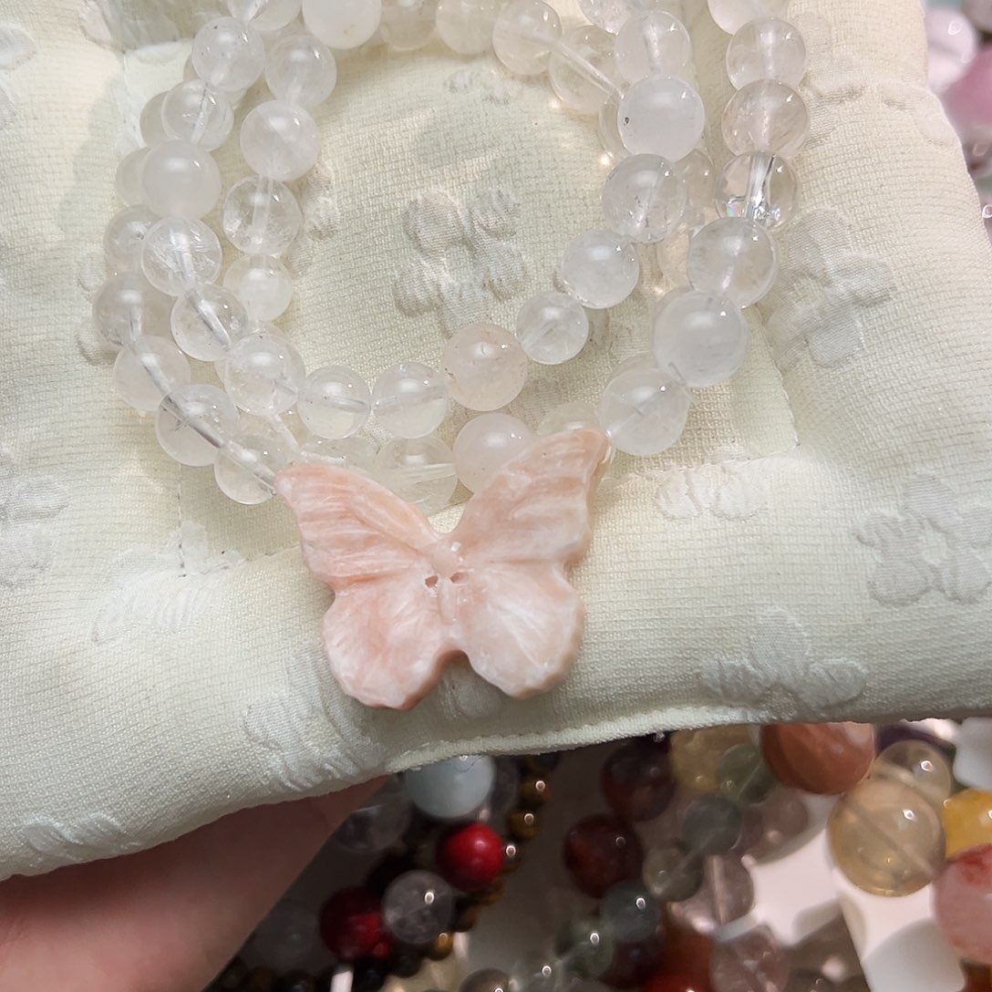 银S925镶嵌烟晶手链项链