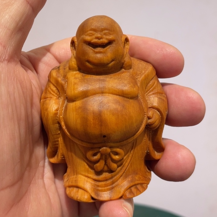 柏木（崖柏）弥勒手把件