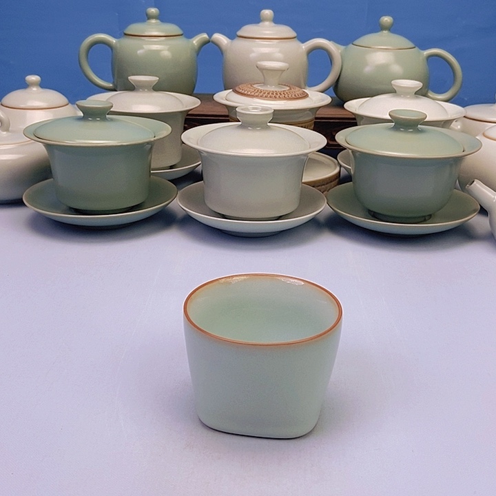 杯天青天圆四方杯原矿原釉原产地