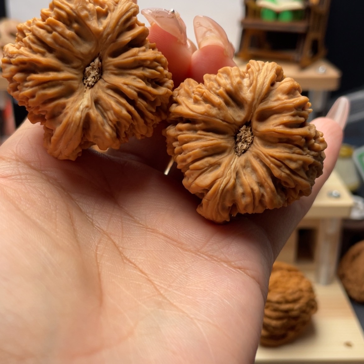 【闪购商品】文玩核桃把件顺***水8号拉丝溜肩凹底高炮