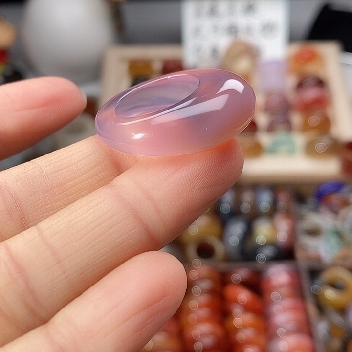 玛瑙/玉髓未镶嵌戒指A 25不退换港13内径16.6