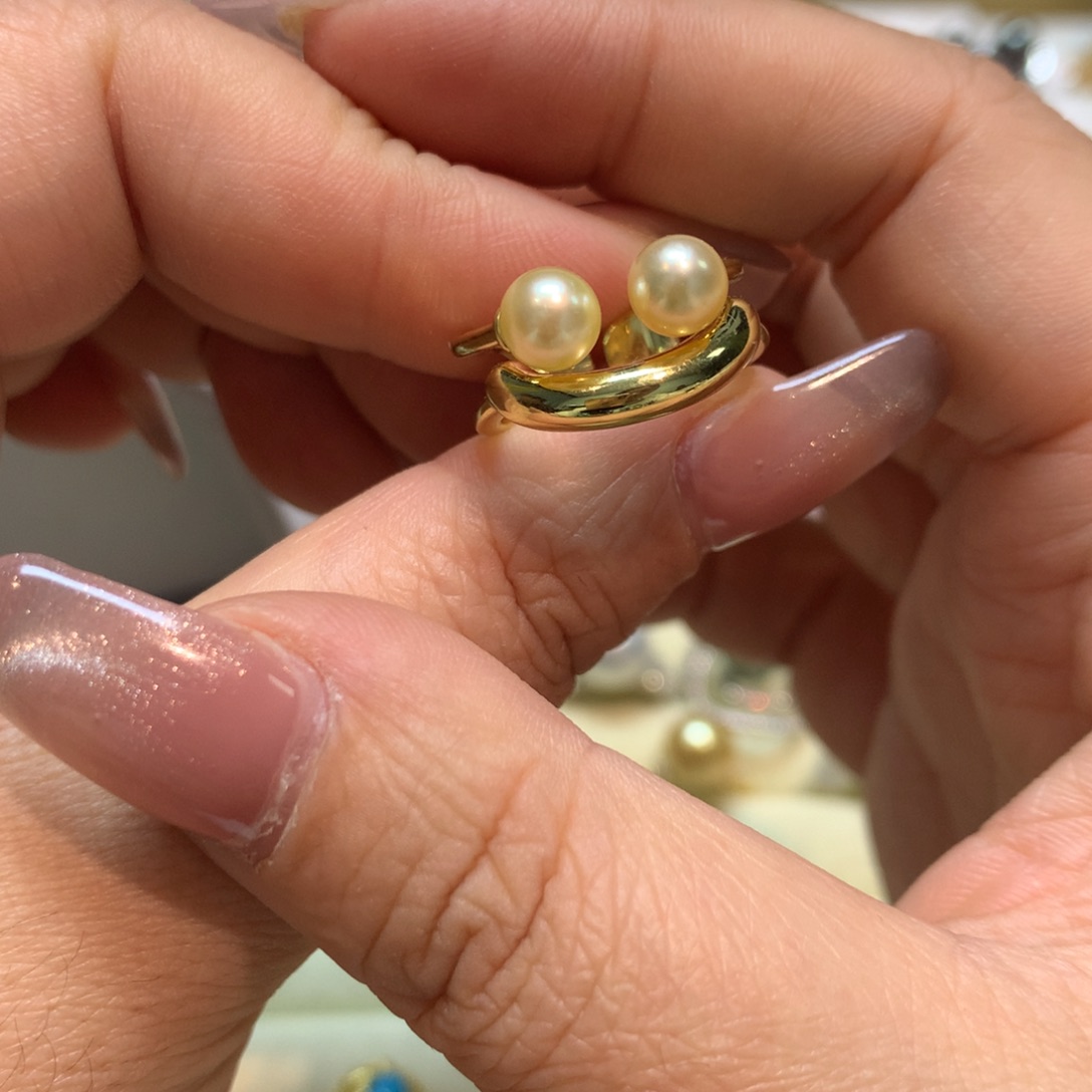 海水珍珠戒指银S925镶嵌