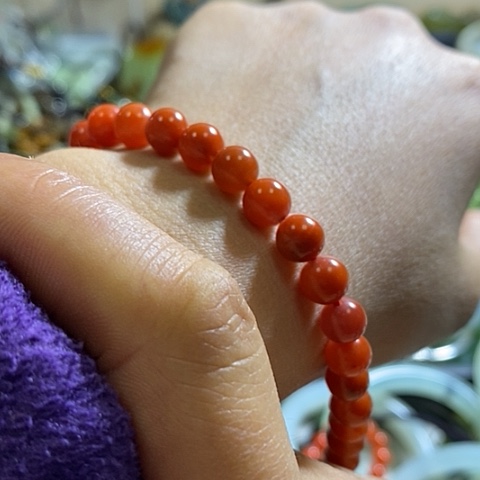 南红玛瑙手链未镶嵌一个