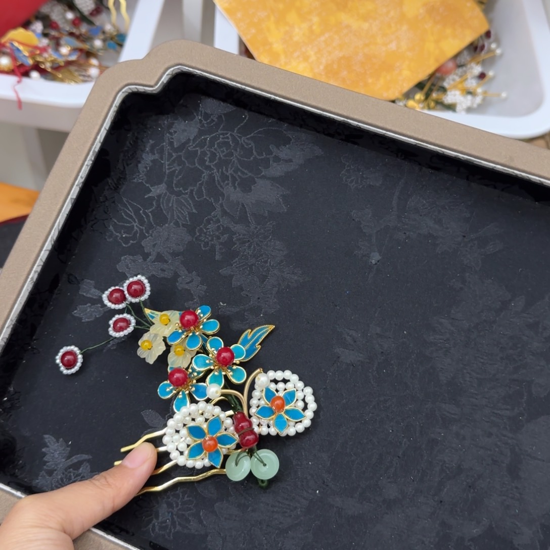 醋酸铁合金鹅毛仿点翠