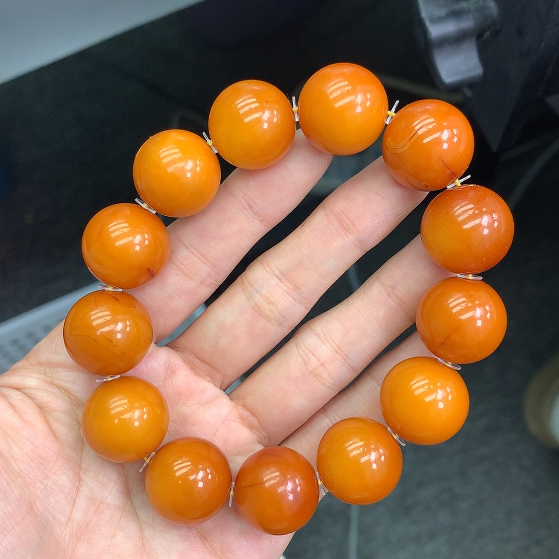 琥珀未镶嵌珠宝奇石18mm➕