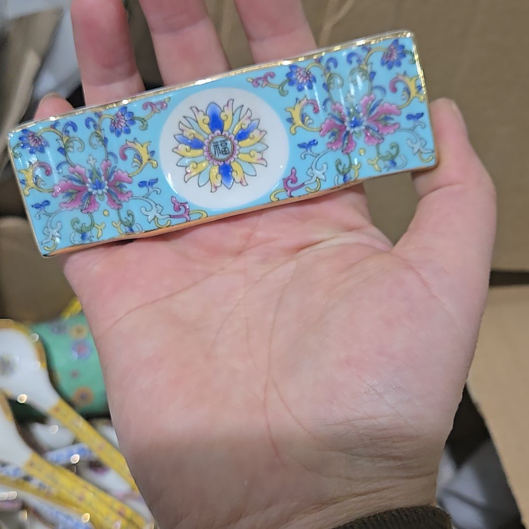 碗微瑕筷子架珐琅彩3用666666