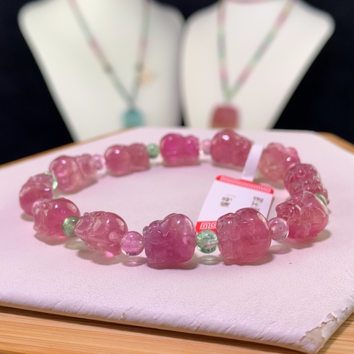 双色碧玺手链未镶嵌