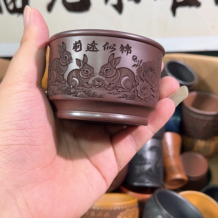 茶杯紫砂全手工紫砂主人杯