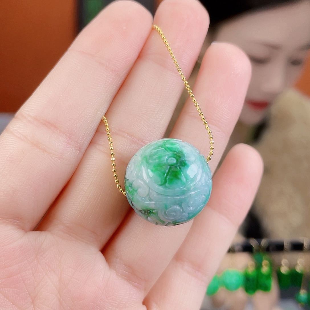 翡翠未镶嵌耳饰饰品