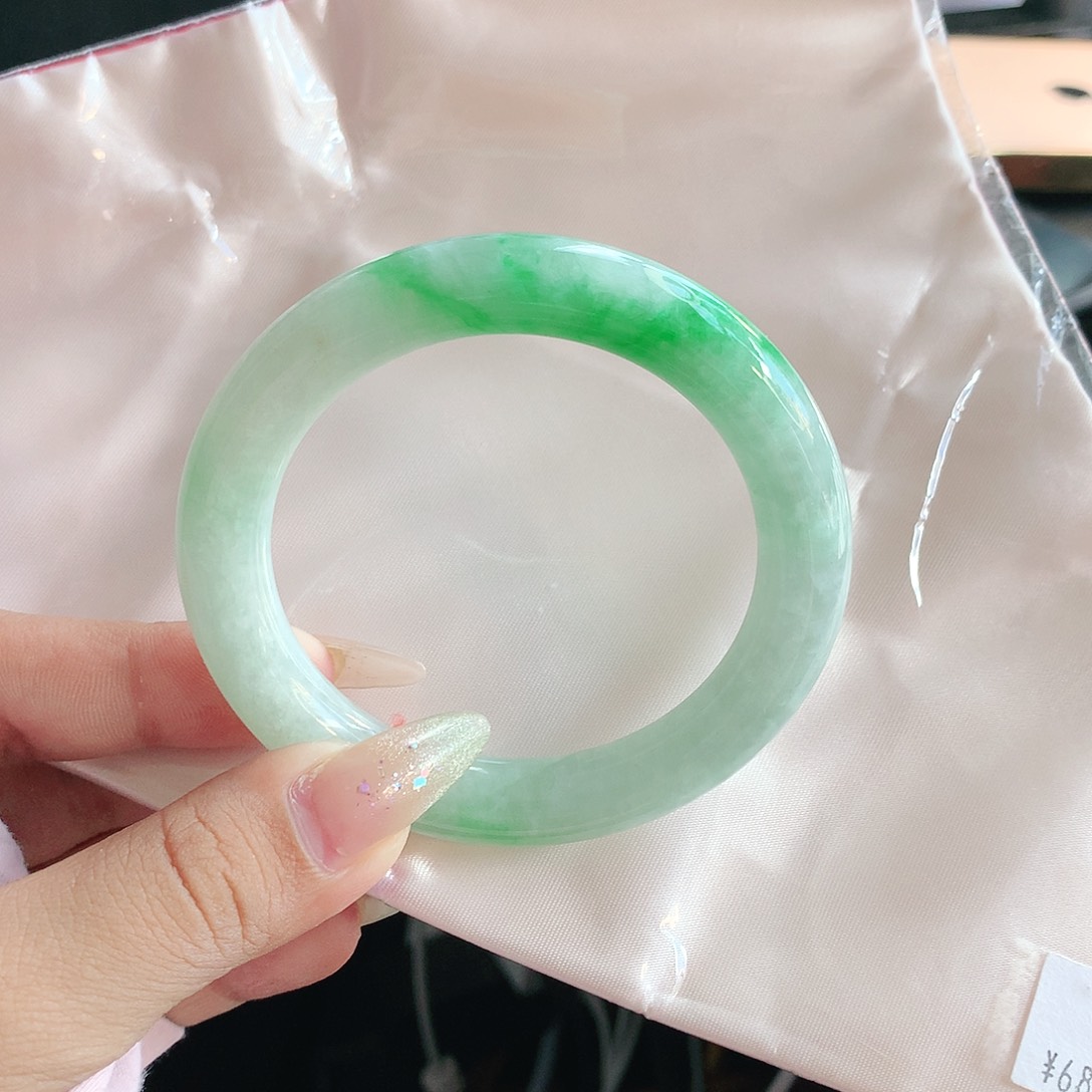 未镶嵌手镯翡翠54 天然缅甸a货翡翠0985