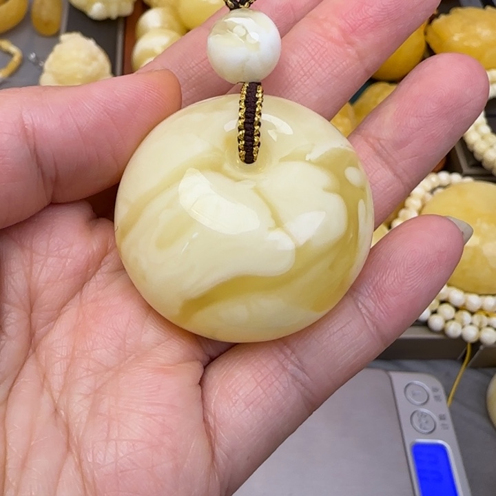 蜜蜡颈饰未镶嵌天然蜜蜡