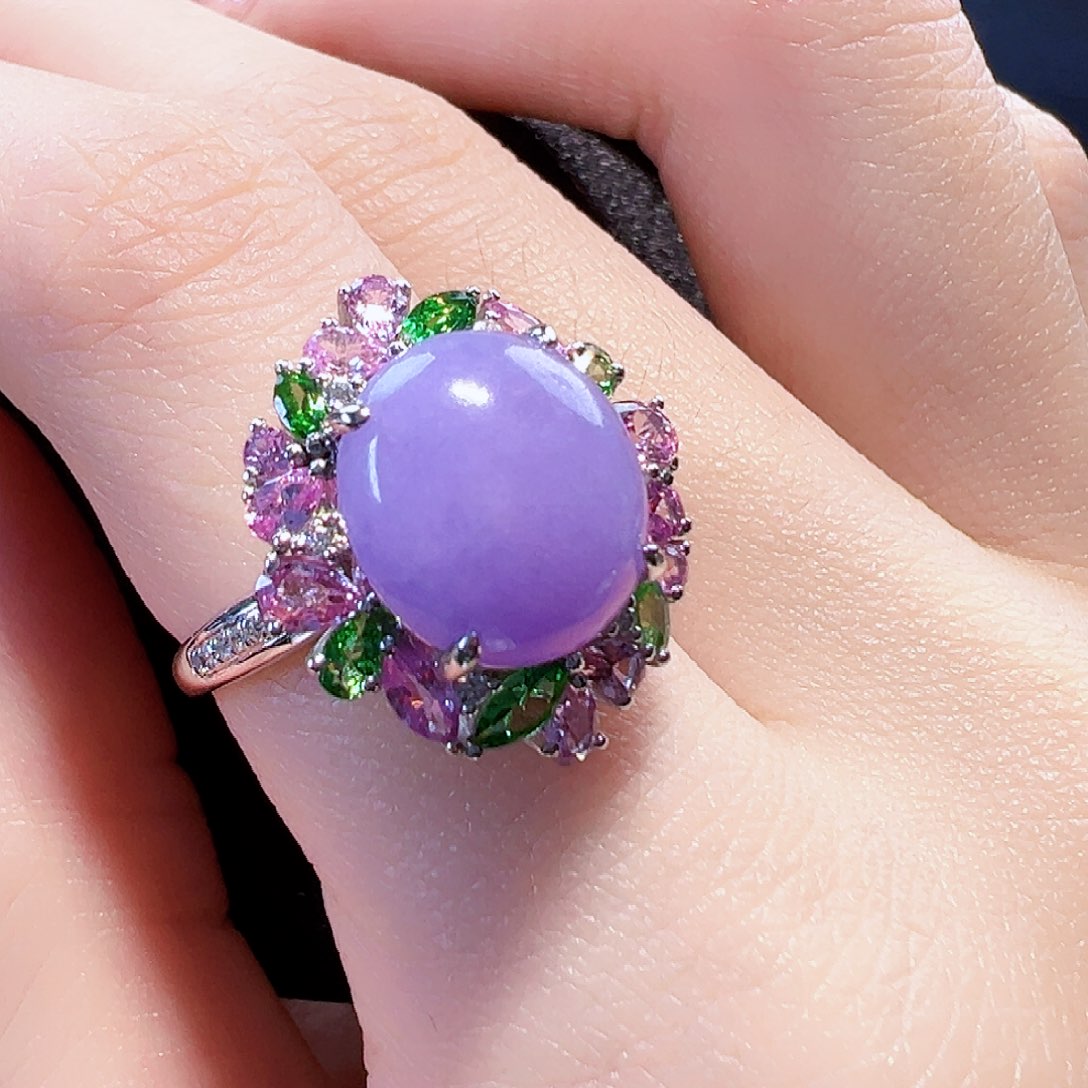 翡翠戒指18K金镶嵌《新款》签收后24小时鉴赏期