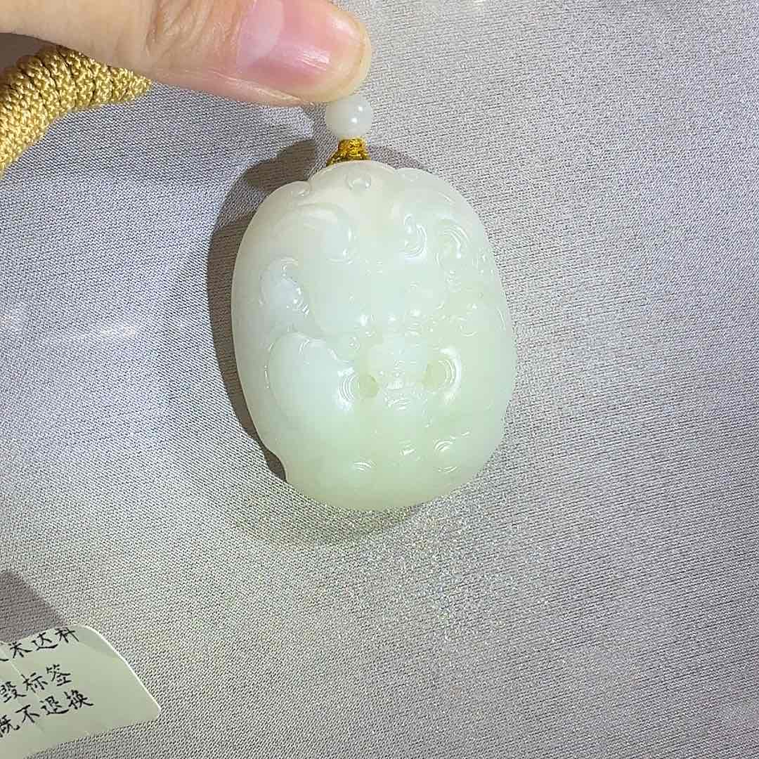 和田玉颈饰未镶嵌米达大师36g