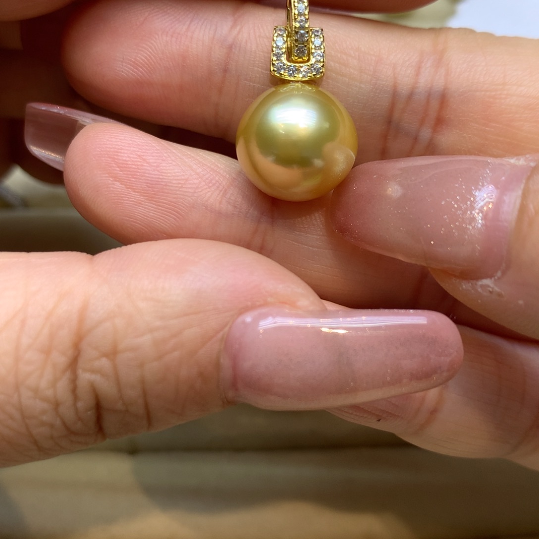 颈饰银S925镶嵌海水珍珠