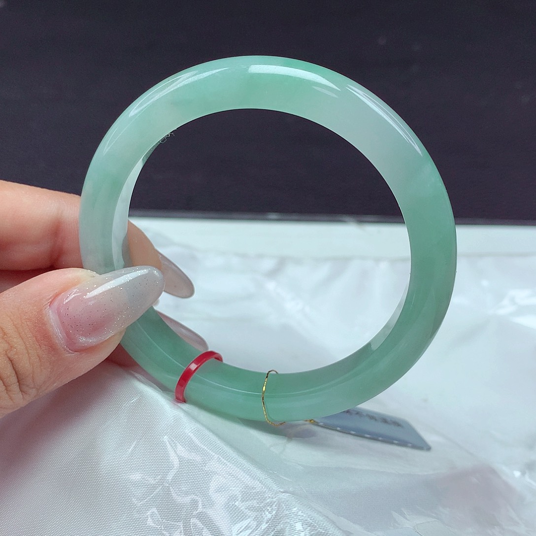 翡翠未镶嵌手镯54天然缅甸a货翡翠3435