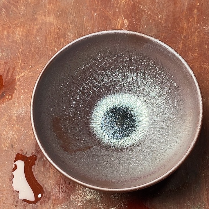 小***军茶盏龙窑柴烧束口