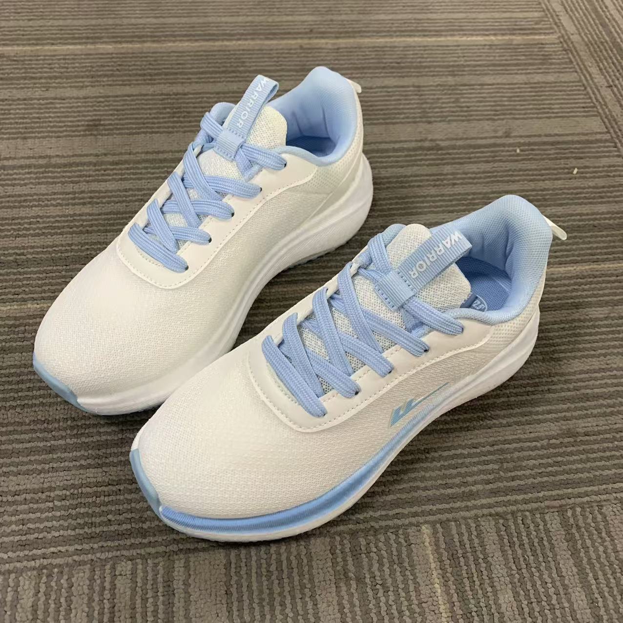 回力 防滑跑步鞋 运动女款低帮百搭轻便跑鞋WL-082505-白蓝-37