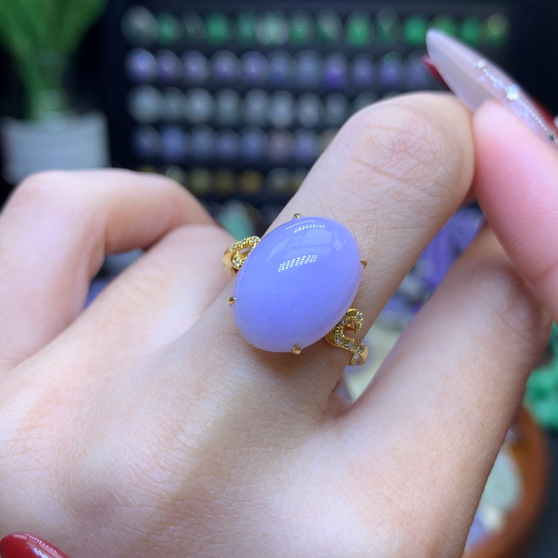 翡翠颈饰18K金镶嵌天然