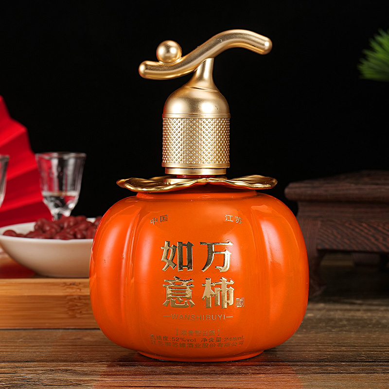 MENGXIANYUAN/梦仙缘万柿如意52度浓香型白酒248ml单瓶装【L】