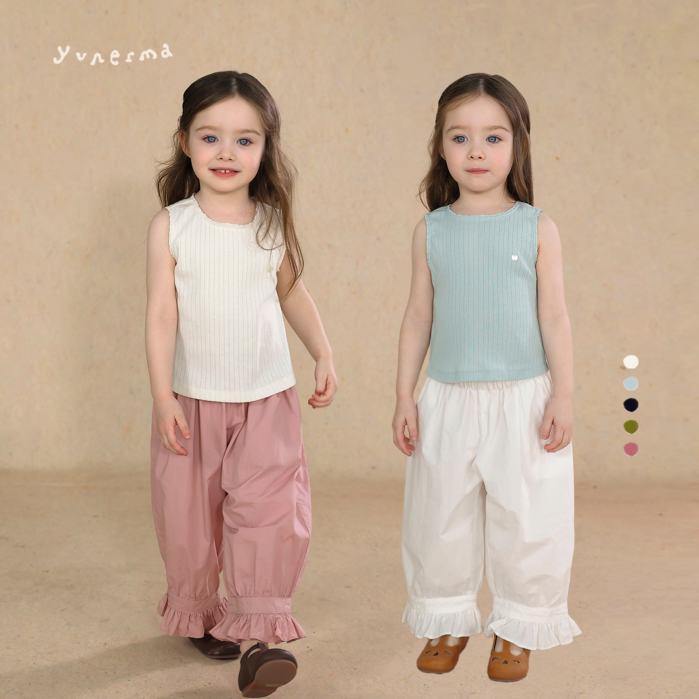 宝宝幼儿园时尚百搭蕾丝花边针织背心允儿妈女童洋气马甲儿童上衣