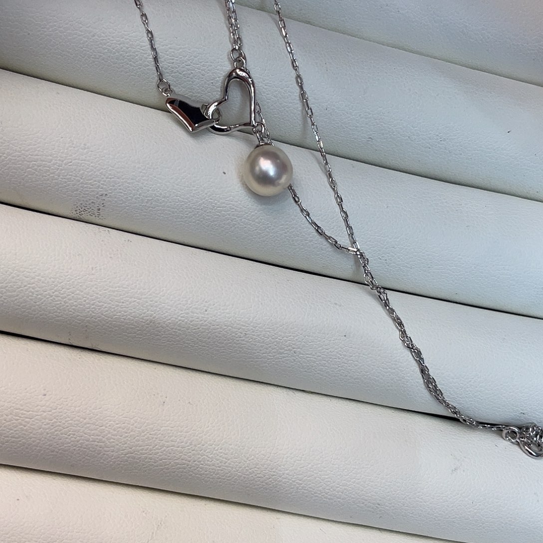 海水珍珠项链银S925镶嵌