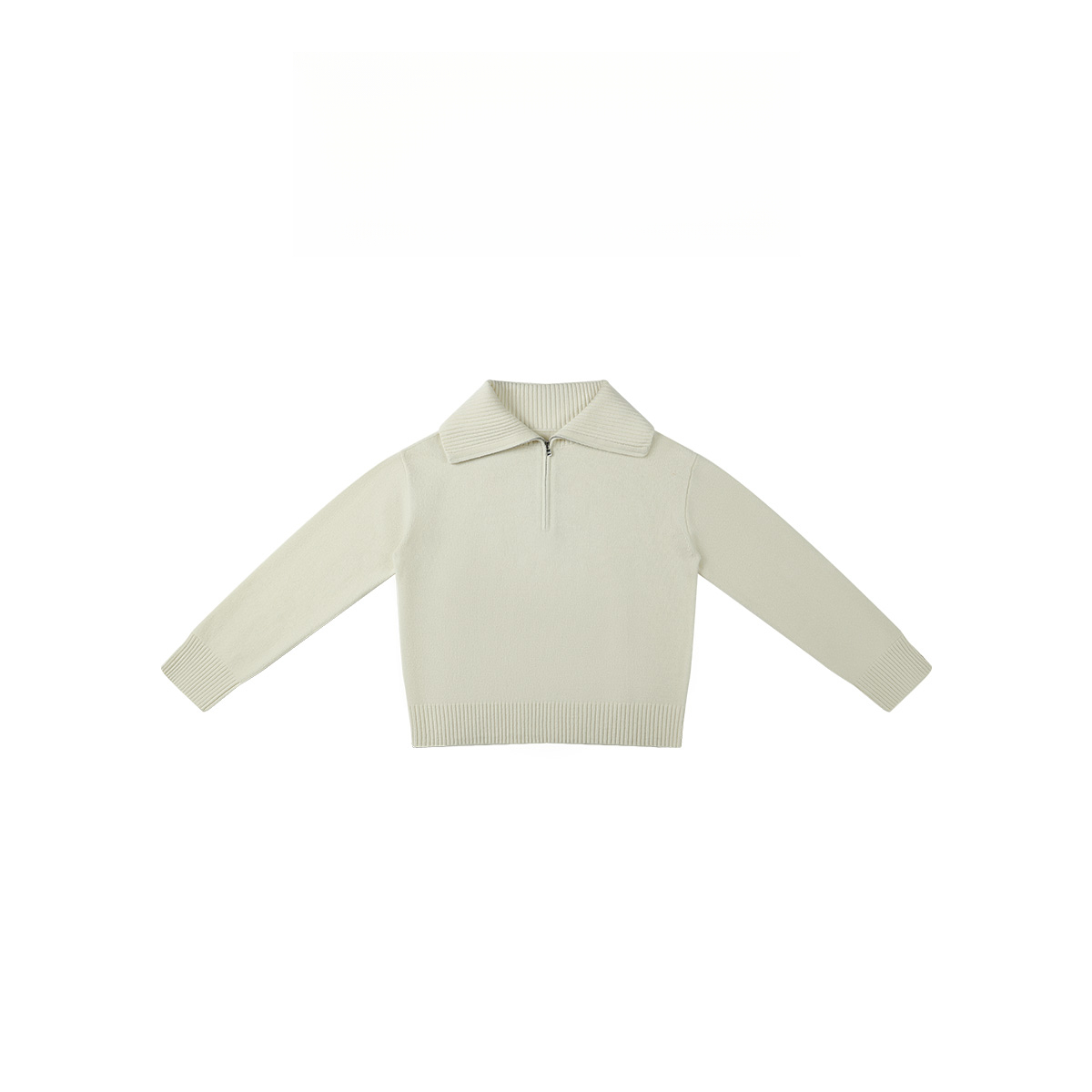 “LP女孩”法式半拉链翻领羊慵懒毛针织衫 895