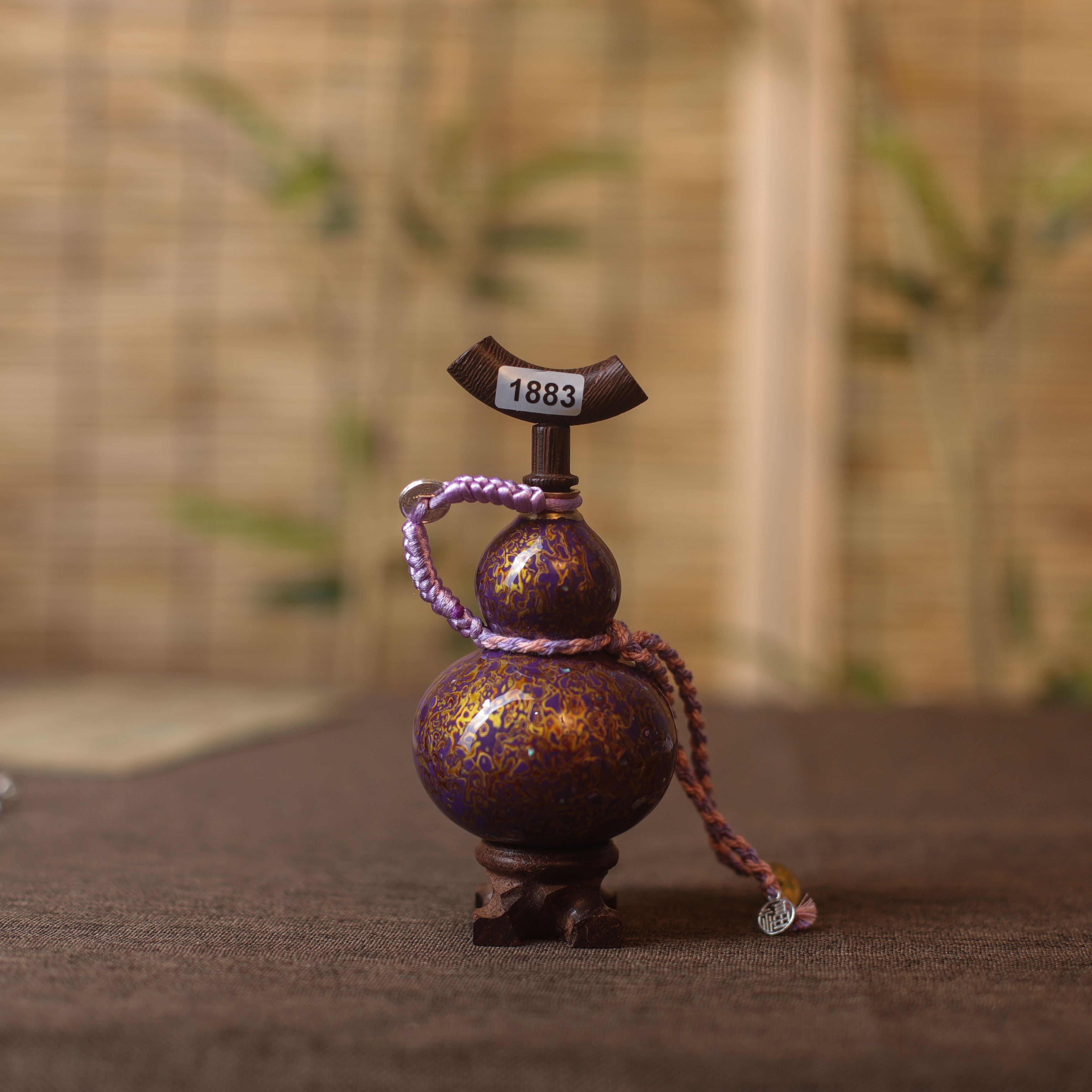 【葫芦姑娘1883】大漆手捻挂件犀皮漆工艺螺旋渐变纹理非遗工艺