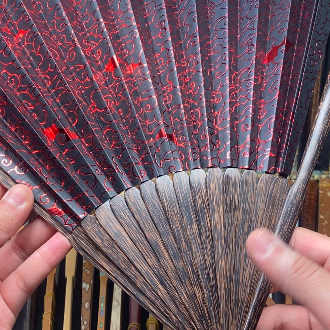 扇子A****r倒开肩文玩折扇