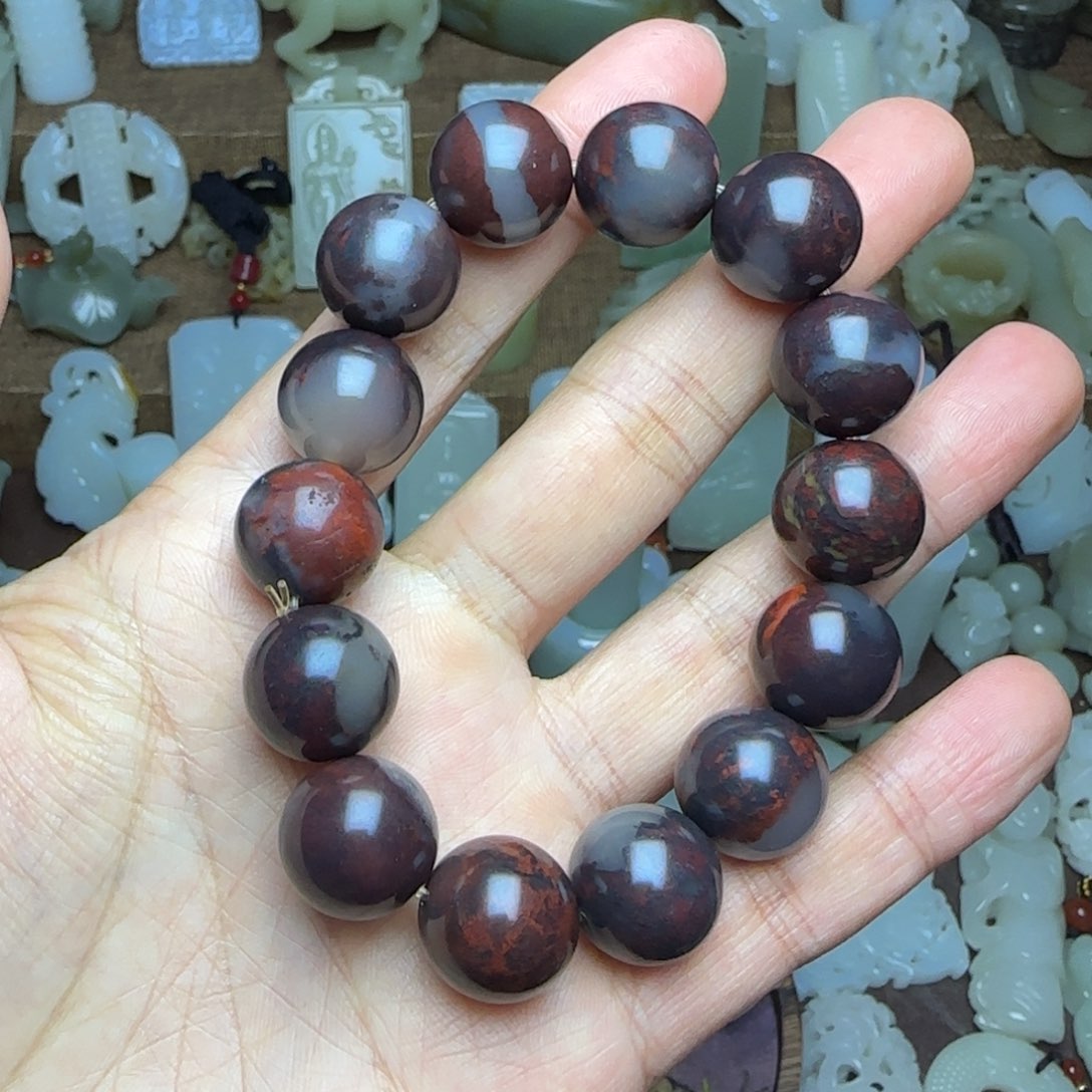 石英质玉手链未镶嵌鸡血玉卡16