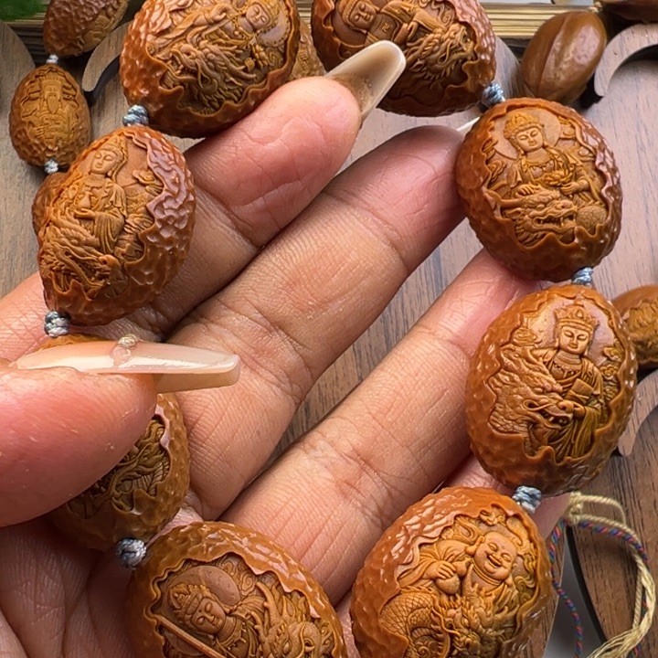 橄榄核手串/手链2.3九龙万佛