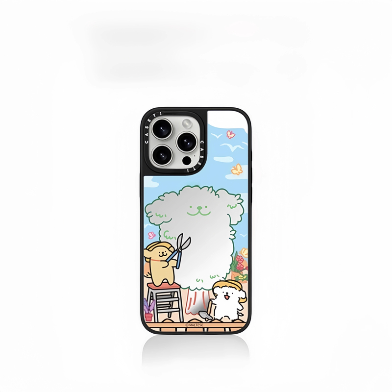 case线条小狗适用于iPhone16promax手机壳17Air苹果16p/17pro可爱