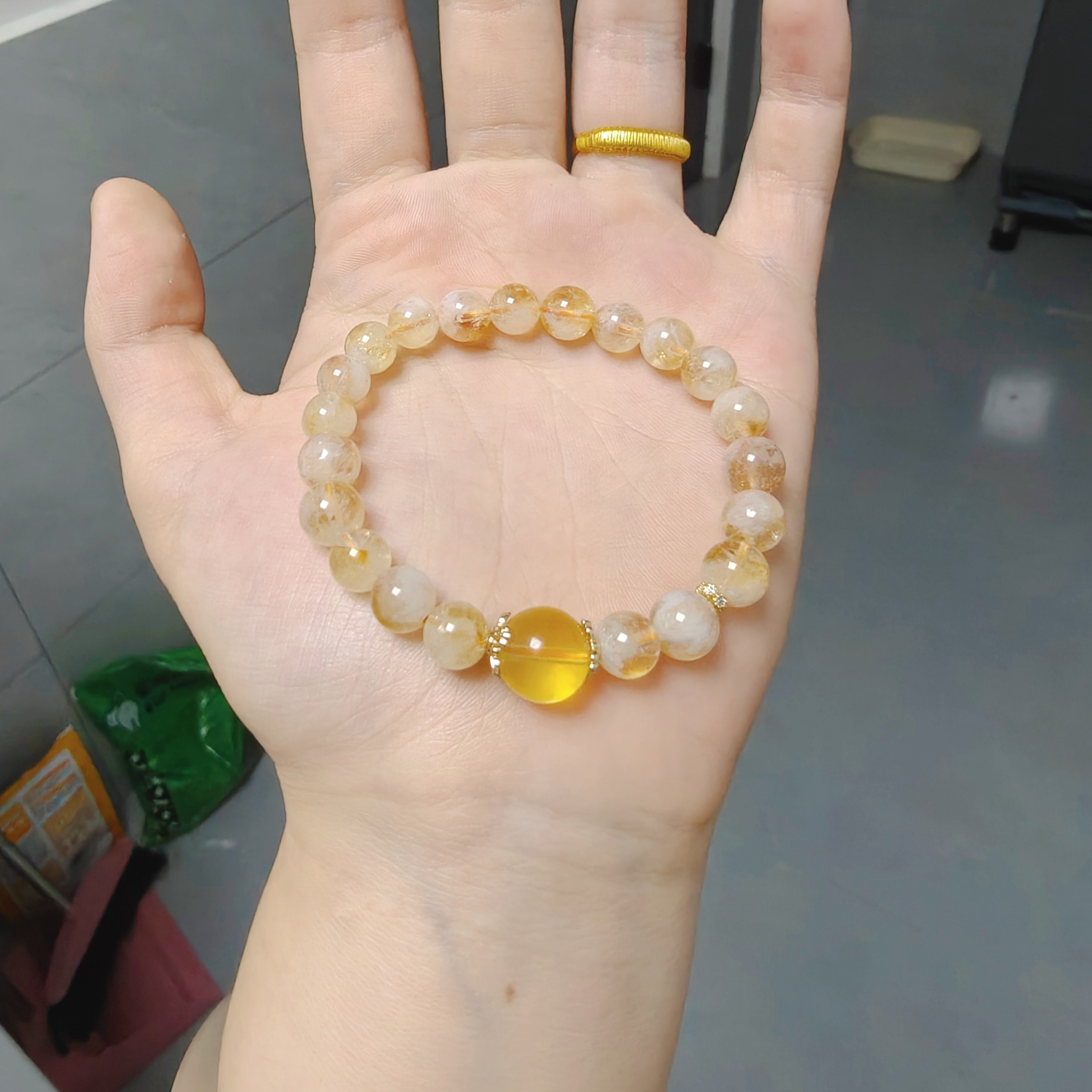 【超级富婆】黄塔晶手串精致百搭气质原创设计手链 多样性发其一