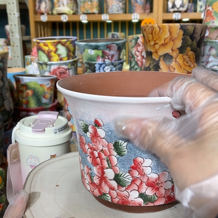 红陶景德镇艺术手绘作品