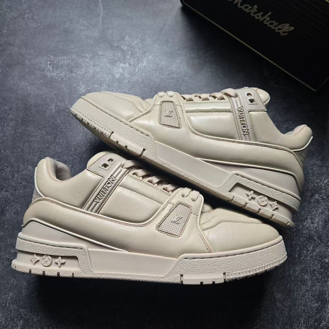 95新 LouisVuitton/路易威登 40码 TRAINER 米白 微胖丁 鞋