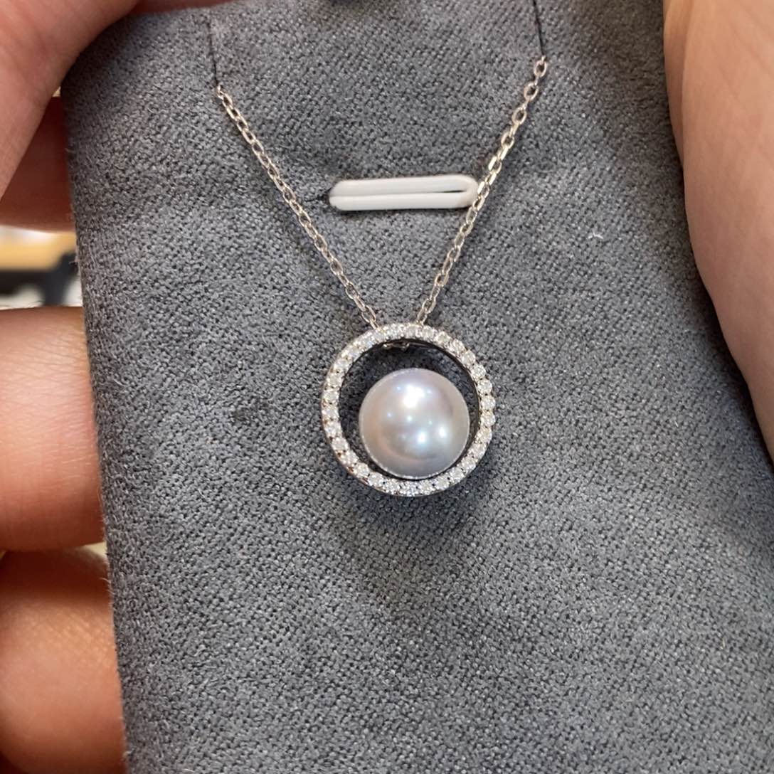 海水珍珠吊坠(赠链)银S925镶嵌