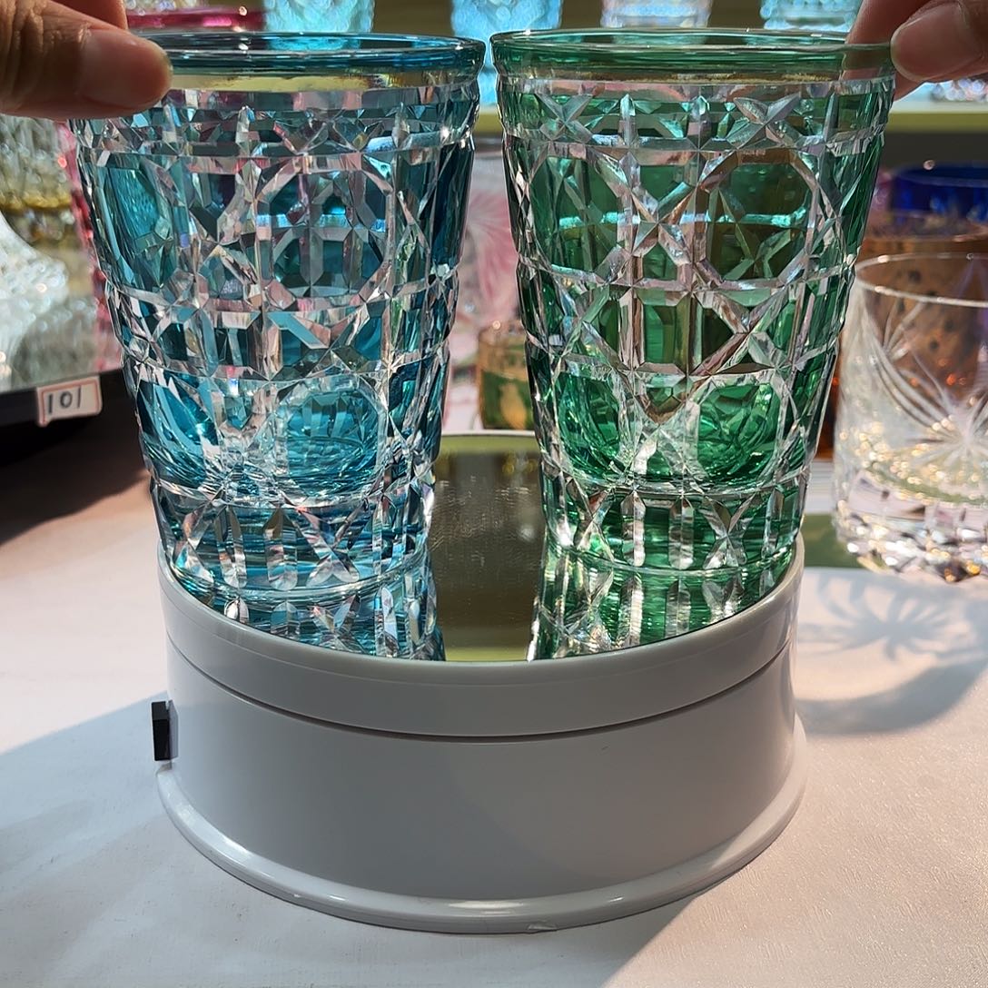 水晶玻璃吸管款蓝色绿色特价