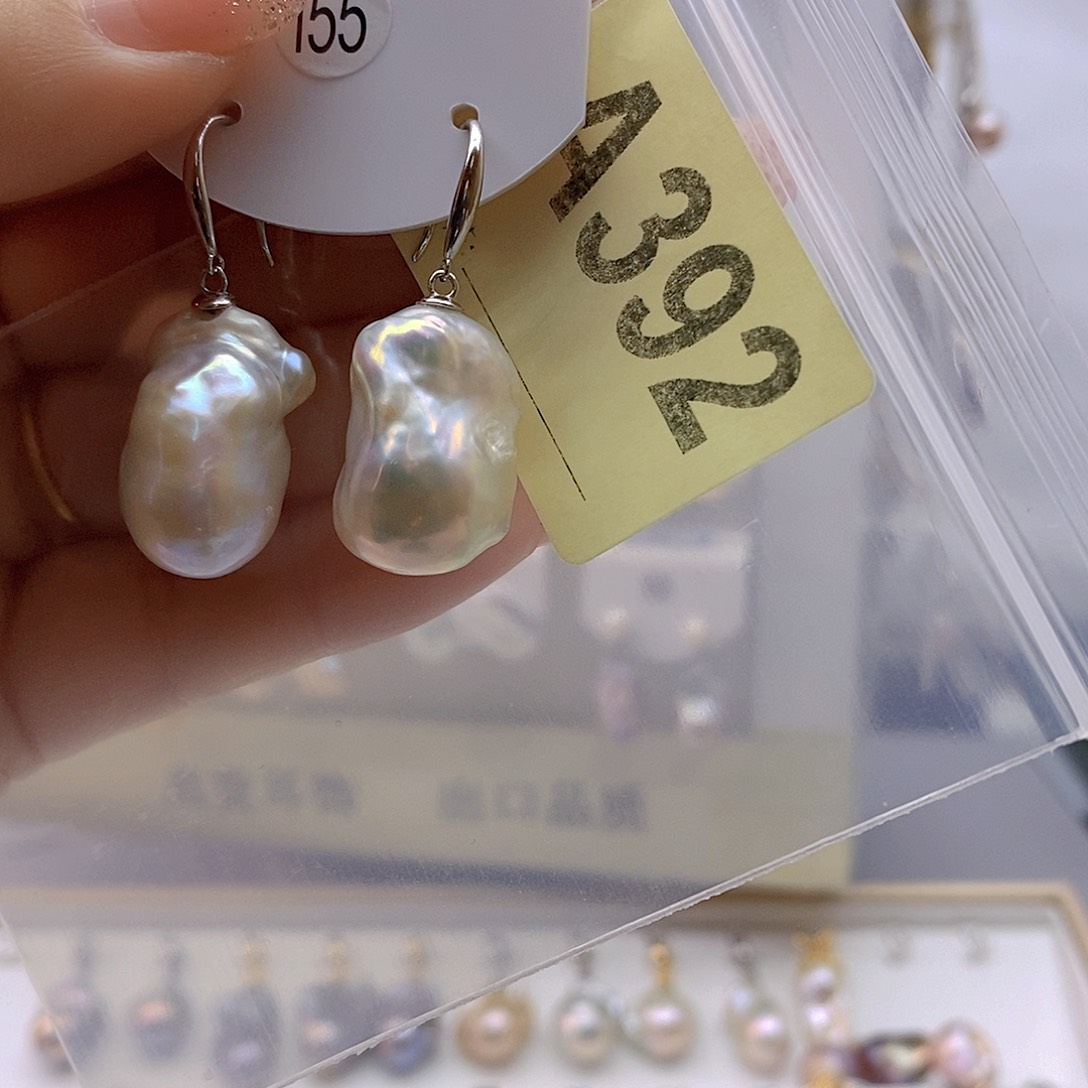 淡水珍珠耳饰未镶嵌大**爱
