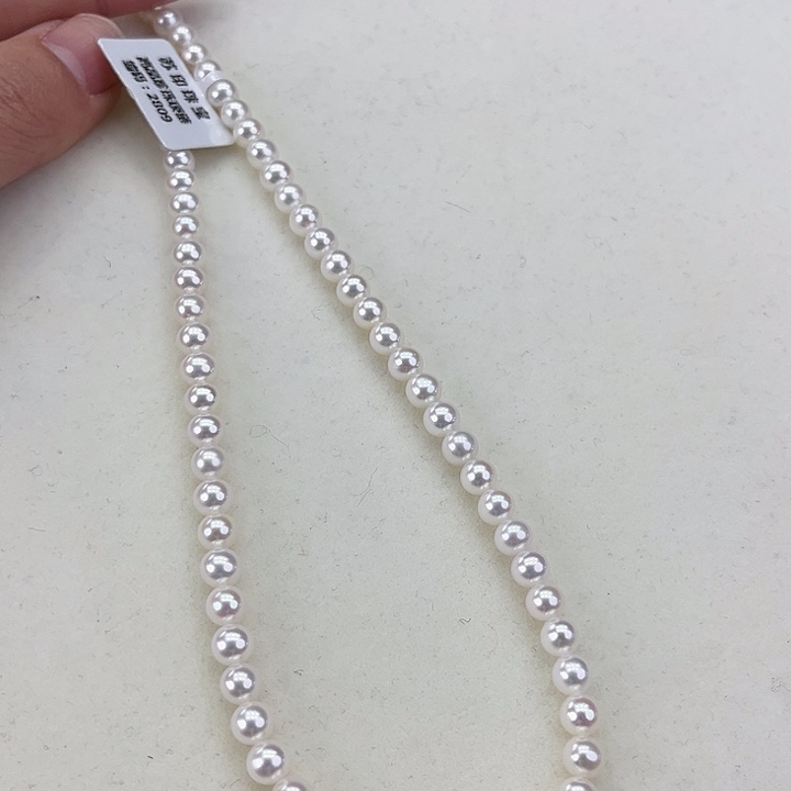 淡水珍珠颈饰银S925镶嵌卡5极光炫彩高品