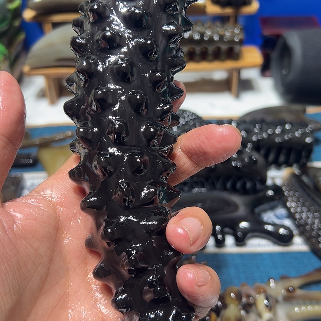 香榧木天然牛角一物一拍