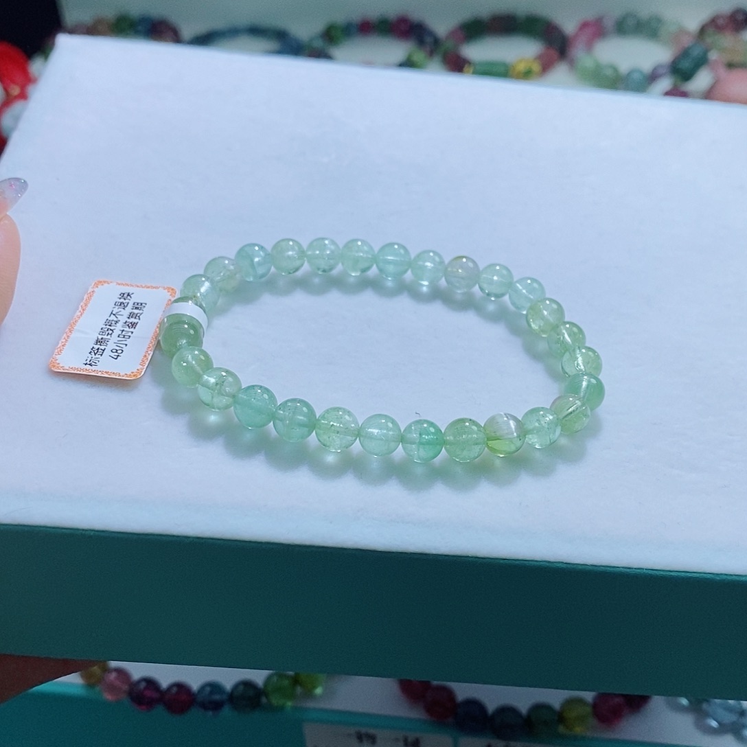 碧玺手链未镶嵌6.7mm左右