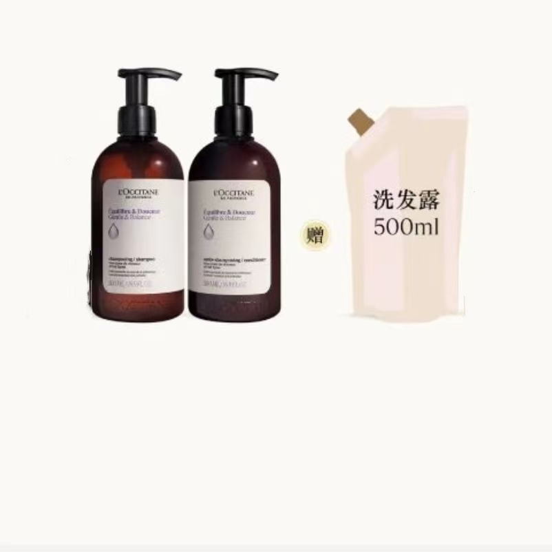 【南岗远大】欧舒丹草本香菁纯平衡洗发露 500ml+护发素500ml