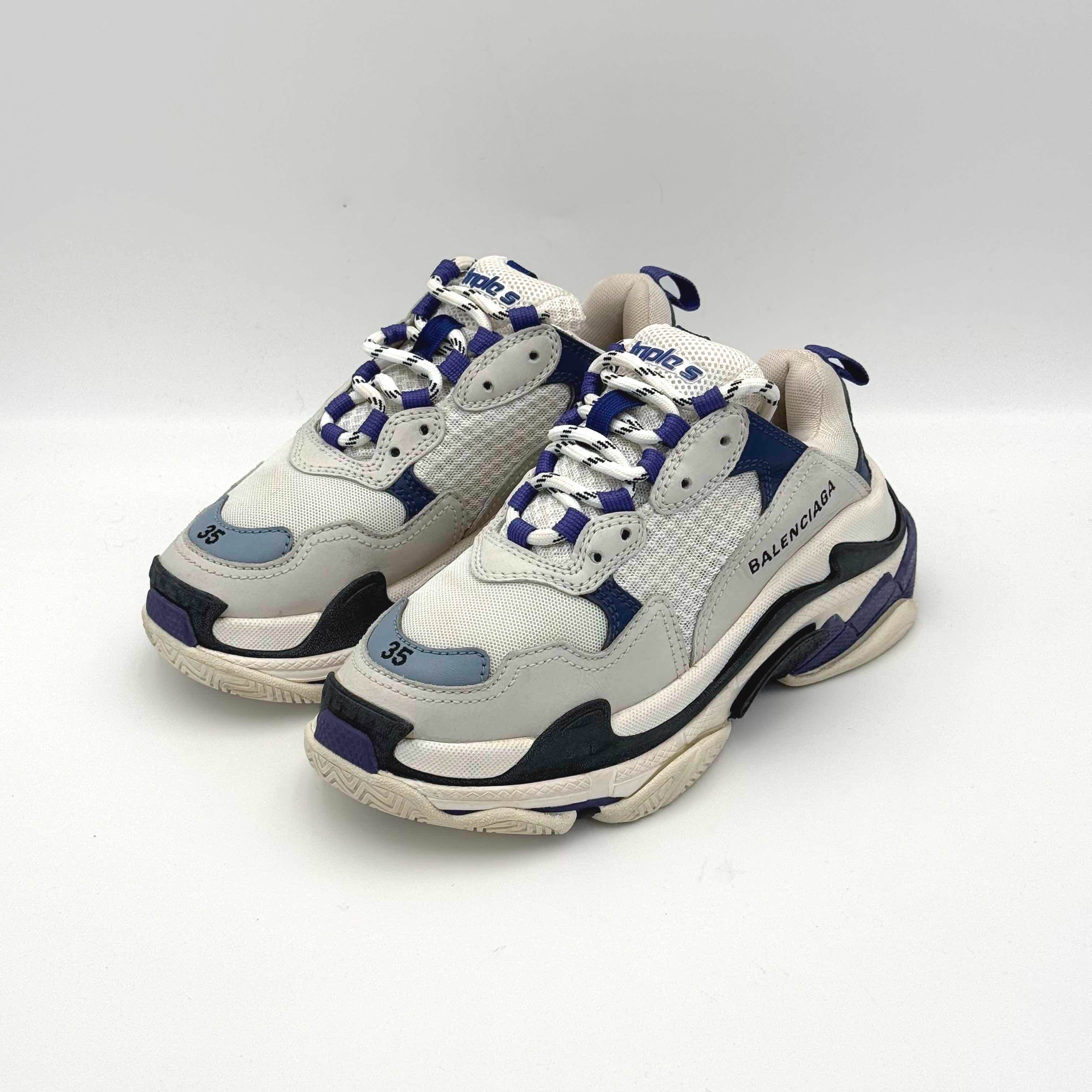 95新 Balenciaga/巴黎世家 白紫老爹鞋/35码/DM1625/轻微使用