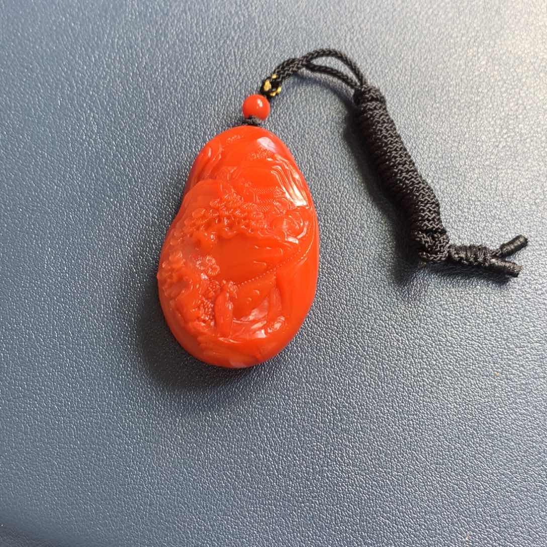 南红玛瑙吊坠未镶嵌钱*波