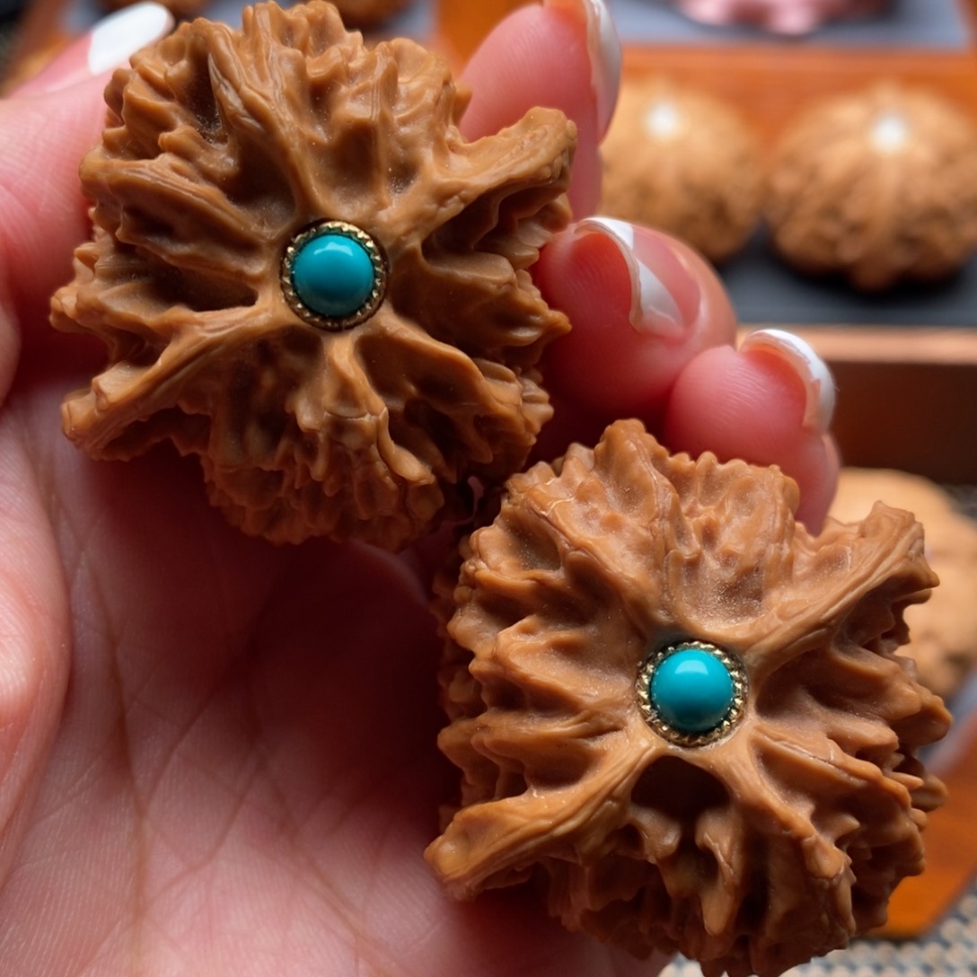 文玩核桃把件42尺寸苹果园狮子头