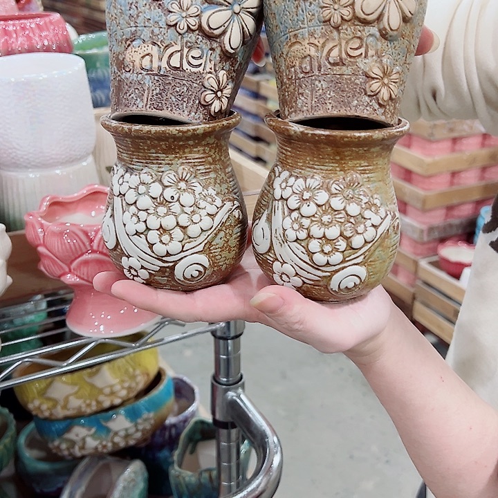 有孔，凑单福利满10元发货陶瓷多肉花盆！